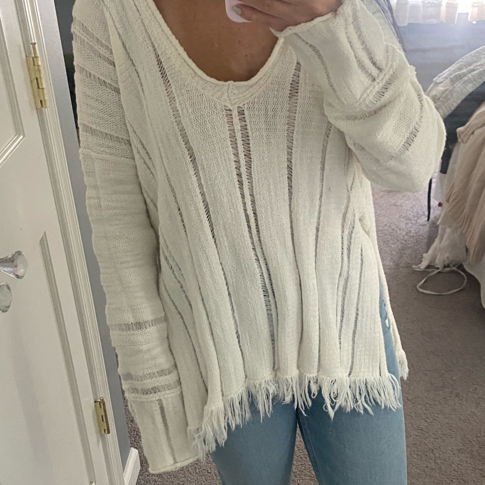 Free People Cream Sweater